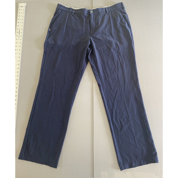 Adidas Pants Mens Size 38 x 32 Navy Stretch Golf - Picture 2 of 10